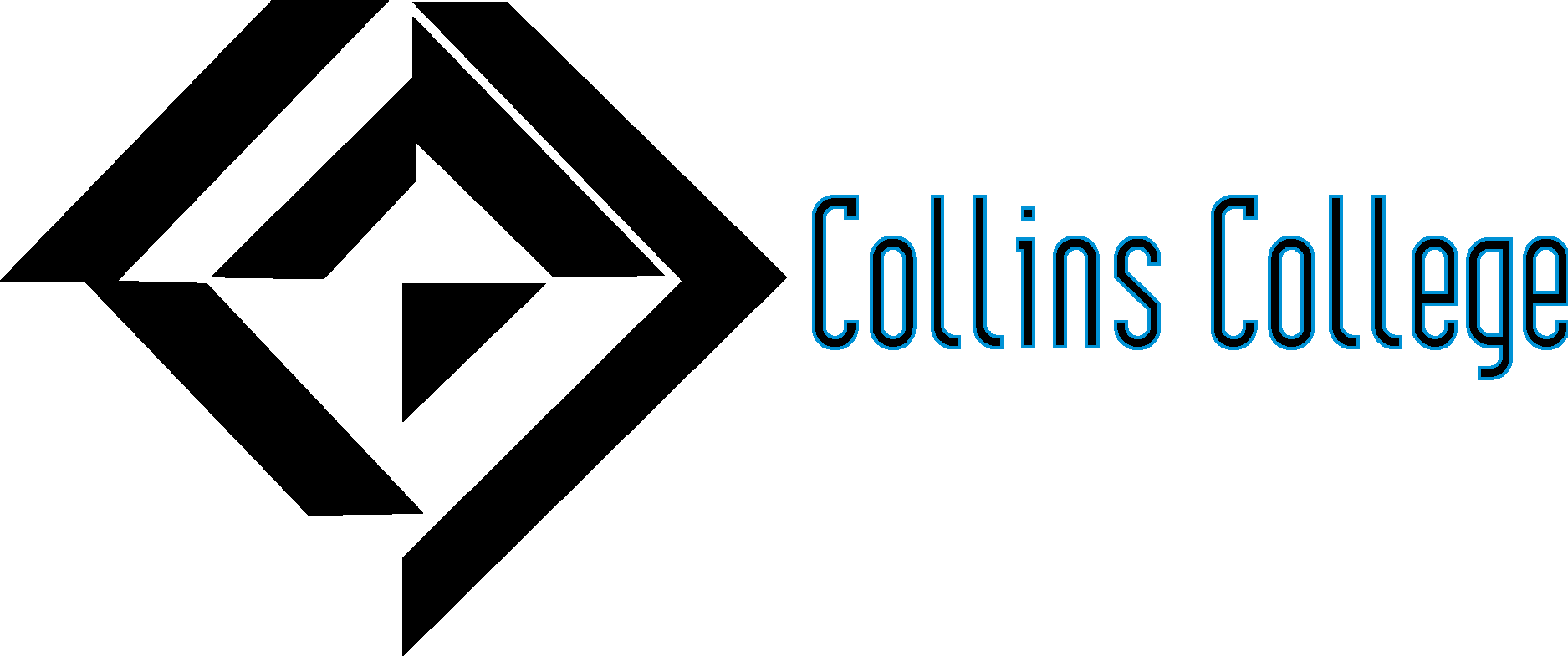 Collins College Black Logo Vector Logo
